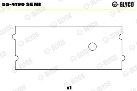 Підшипник ковзання Glyco 55-4190 SEMI (фото 1)