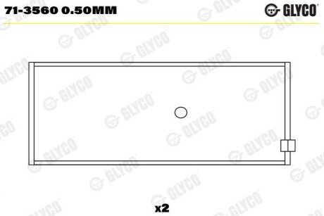 Вкладиші шатунні на 1 шатун Glyco 71-3560 0.50MM