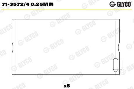 Вкладиш шатунний Glyco 7135724025MM (фото 1)