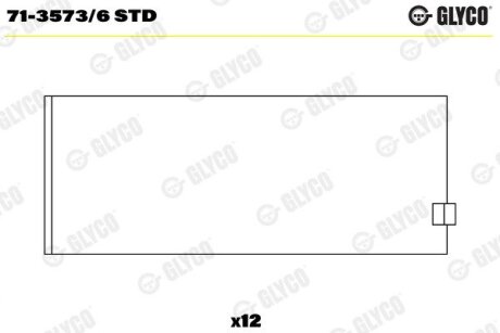 Комплект вкладишів двигуна Glyco 71-3573/6 STD