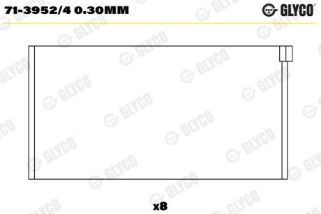 Вкладиші Glyco 71-3952/4 0.30MM