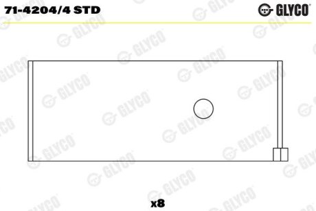 Вкладиші Glyco 71-4204/4 STD (фото 1)