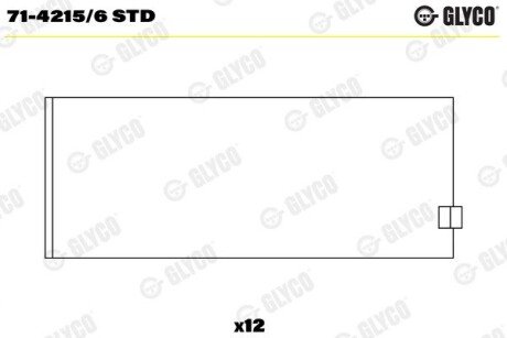 Вкладиші шатунні Glyco 71-4215/6 STD