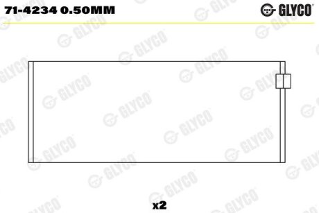 Вкладыши Glyco 71-4234 0.50MM