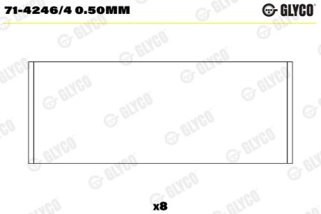 Вкладиші Glyco 71-4246/4 0.50MM