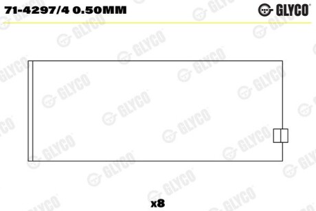 Підшипник ковзання Glyco 71-4297/4 0.50MM