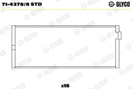 ПОДШИПНИК скольжения Glyco 71-4378/8 STD