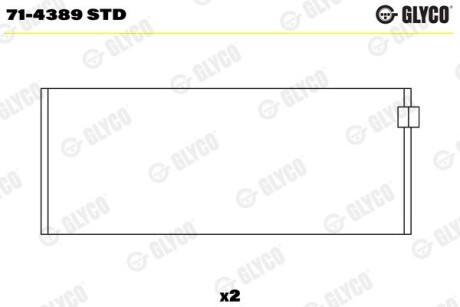 Вкладиш шатунний Glyco 714389STD