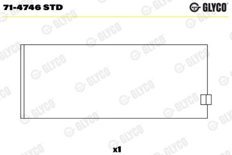 Вкладиші шатунні Glyco 71-4746 STD