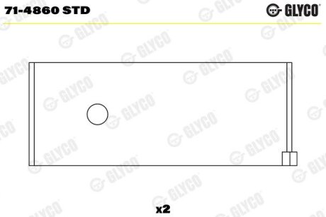 Вкладиші шатунні Glyco 71-4860 STD