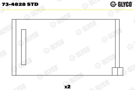 Втулки розподілвалу Glyco 73-4828 STD