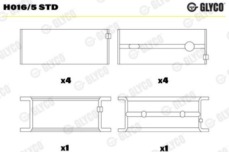 Підшипник ковзання Glyco H016/5 STD