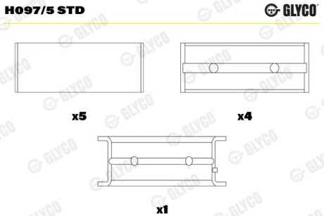 ПОДШИПНИК скольжения Glyco H097/5 STD