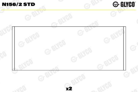 Вкладыши Glyco N156/2 STD