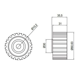 Направляющий ролик газораспределительного механизма GMB GT50540