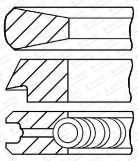 Поршневые кольца BMW X5 E70 84мм (2,5/2/2) GOETZE 08-114400-45