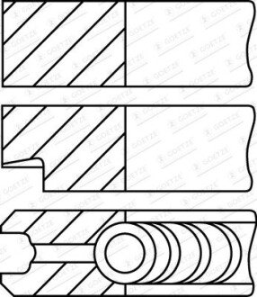 Кільця поршневі Fiat Doblo 00-09, Opel Combo C 01-11, Suzuki Swift 04-10 GOETZE 08-137606-00