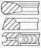 Комплект поршневих кілець циліндра GOETZE 08-143600-10 (фото 1)