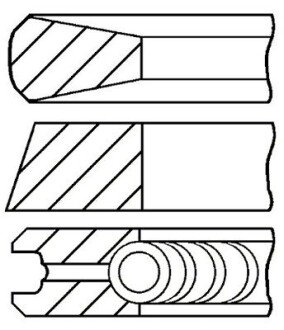 Кільця поршневі Fiat Scudo 95-07, Peugeot Boxer 94-02, Citroen Jumper 94-02 GOETZE 08-325507-00