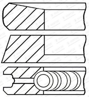 Кольца поршневые RENAULT/NISSAN/OPEL/MB 80,00 R9M 1,6TDI (2*1,75*2) 11- (выр-во) GOETZE 08-424900-00