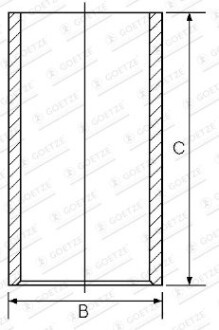 Гильза поршневая KIA/MAZDA 86.0 2.0D/2.2D RF/R2 (выр-во) GOETZE 14-010840-00