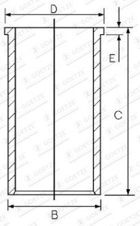 Поршнева гільза OPEL 86,00 2,0/2,2 8V/16V GOETZE 14-020450-00 (фото 1)