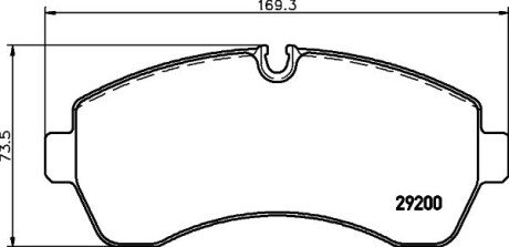 Колодки передние DB Sprinter/ VW Crafter 5T 06- (Brembo) HELLA 8DB 355 005-531