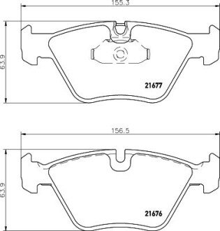 Гальмівні колодки дискові перед. Bmw X3 Series (E83)/Z Series (E86)/Z Series (E85)/3 Series (E46)/5 Series (E39) HELLA 8DB 355 007-961 (фото 1)