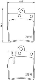 Гальмівнi колодки зад. DB CLC-Series (W203)/SLK-Series (W171)/CLK-Series (W209)/C-Series (W203)/E-Series (W210)/C-Series (W202) (93-11) HELLA 8DB 355 008-451