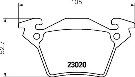 Колодки тормозов. диск. зад. DB Vito 97- HELLA 8DB 355 008-641