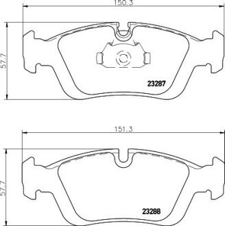 Тормозные колодки дисковые перед. Bmw3 E36 91-> E46 98- HELLA 8DB 355 008-741