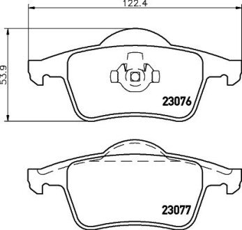 Колодки гальм.диск. Volvo S60/S70/S80/V70 2.0-3.0 12.95-04.10 HELLA 8DB 355 008-871