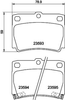 Гальмівні колодки Pajero/Pajero Sport 90-15 1.8-3.0 HELLA 8DB355009-501