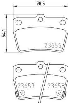 Гальмівні колодки дискові зад. (з датчиком) Toyota RAV-4 00-/Chery Tigo HELLA 8DB 355 010-521