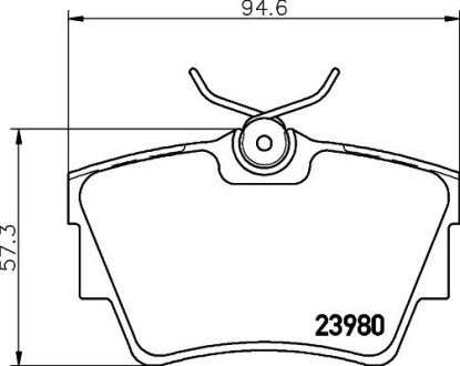 Тормозные колодки дисковые зад. Renault Trafic/Opel Vivaro 06- HELLA 8DB 355 010-761