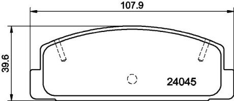 Тормозные колодки зад. Mazda 323/626 94-04 (akebono) HELLA 8DB355011-131