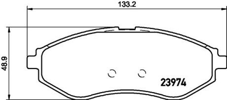 Тормозные колодки дисковые перед. Chevrolet Aveo/Daewoo Kalos 02- HELLA 8DB 355 011-251