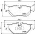 Гальмівні колодки дискові задні BMW 3 (E90/E90N) 320d 05-/X1 (E84) 09- HELLA 8DB 355 011-301 (фото 1)