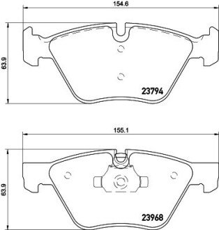 Тормозные колодки пер. BMW 3(E90)/1(E81) 04-13 (ATE) HELLA 8DB 355 011-321