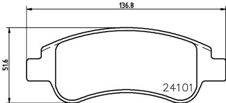 Гальмівні колодки перед. Citroen Berlingo 01-/Peugeot Partner/206/307 00- HELLA 8DB 355 011-521