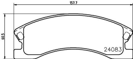 Гальмівні колодки дискові перед. Jeep Grand Cherokee 00- HELLA 8DB 355 011-541