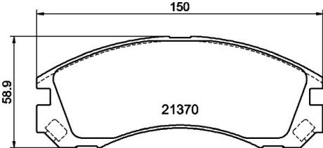 Гальмівні колодки пер. Outlander/C Croser/4007 02- HELLA 8DB355011-751