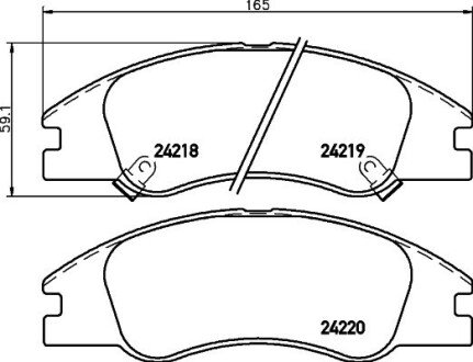 К-кт перед. гальм. колодок Kia Cerato 1.6 CRDi 04- HELLA 8DB 355 012-041