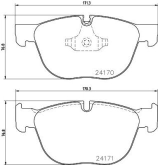 Тормозные колодки дисковые перед. BMW E70, E71 BMW X5 3.0 d 07- HELLA 8DB 355 012-541