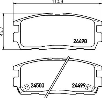 Тормозные колодки дисковые зад. Chevroler Captiva/Opel Antara 2.4, 3.2 V6 06- HELLA 8DB 355 012-951