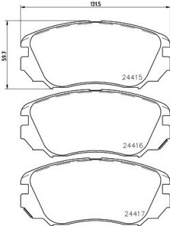 Тормозные колодки дисковые перед. Opel Insignia Saab 9-5 1.4-2.0Cdti 07.08- HELLA 8DB 355 013-051