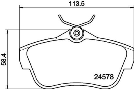 Тормозные колодки дисковые зад. Fiat Scudo 1.6,2.0 07-/Citroen Jumpy 1.6, 2.0 07- HELLA 8DB 355 013-421