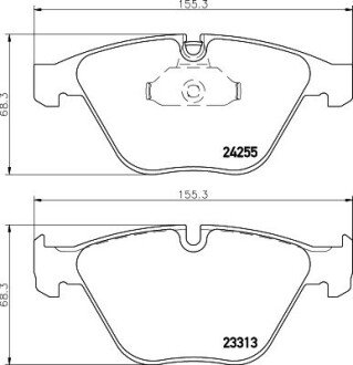 Гальмівні колодки дискові перед. BMW 3 (E90/E90N) 320d 05-/X1 (E84) 09- HELLA 8DB 355 013-931 (фото 1)