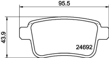 Тормозные колодки дисковые зад. Renault Kangoo II 08- HELLA 8DB 355 013-971