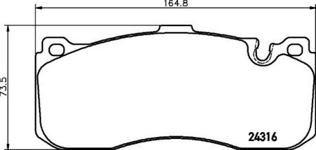 Гальмівні колодки дискові передні BMW 1 (E81), 1 (E82), 1 (E87), 1 (E88), 3 (E90), 3 (E91), 3 (E92), 3 (E93) 1.6-3.0D 06.04-12.13 HELLA 8DB 355 014-041